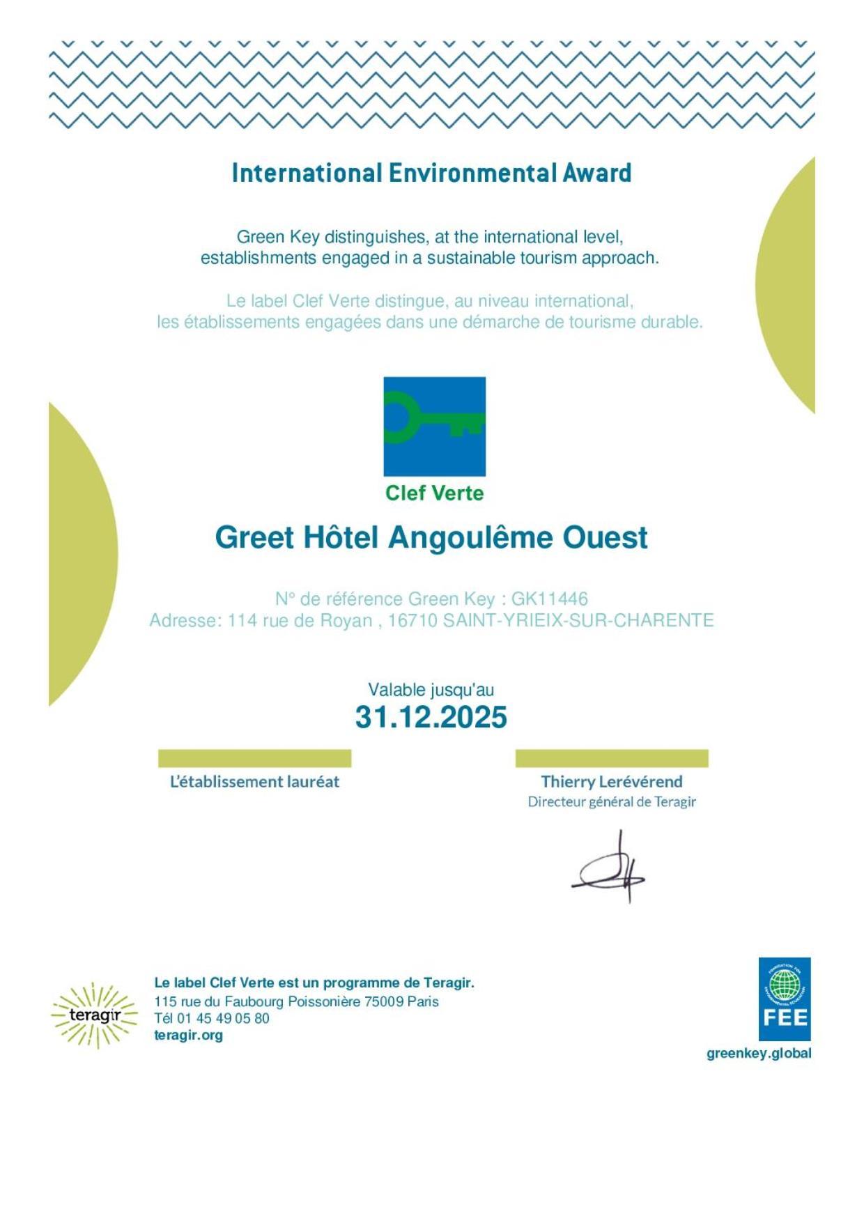 Greet Hotel Angouleme Saint-Yrieix-sur-Charente Exterior foto